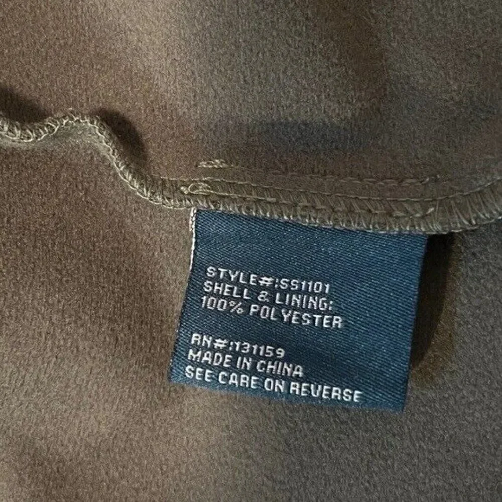 Sebby Juniors Olive Hooded Zippered Rain Jacket Medium NWT